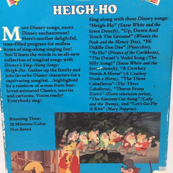 Vintage Set 6 Disney's Sing Along Songs VHS Be Guest Fun Music Bare Necessities - Picture 15 of 15